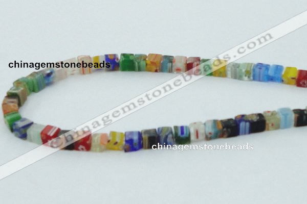 CLG566 16 inches 6*6mm cube lampwork glass beads wholesale