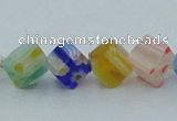 CLG568 16 inches 6*6mm cube lampwork glass beads wholesale