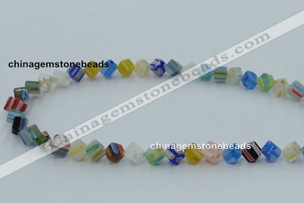 CLG568 16 inches 6*6mm cube lampwork glass beads wholesale