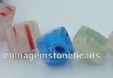 CLG569 16 inches 8*8mm cube lampwork glass beads wholesale