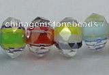 CLG57 13 inches 9*12mm faceted rondelle handmade lampwork beads