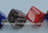 CLG570 16 inches 10*10mm cube lampwork glass beads wholesale