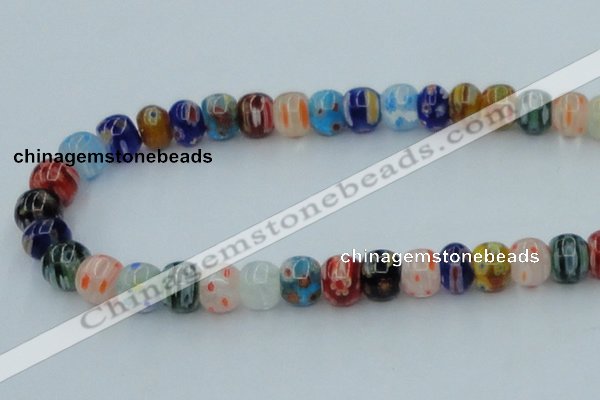 CLG571 16 inches 8*10mm rondelle lampwork glass beads wholesale