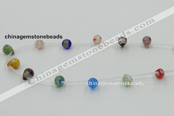 CLG573 16 inches 8*10mm teardrop lampwork glass beads wholesale