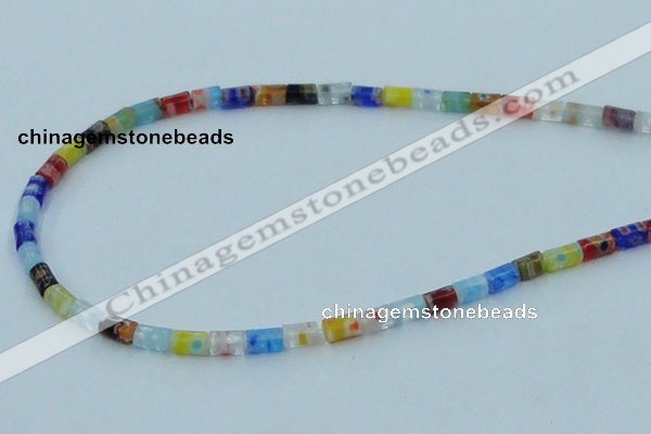 CLG575 16 inches 4*6mm cylinder lampwork glass beads wholesale
