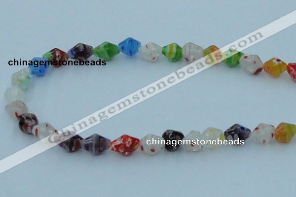 CLG577 16 inches 8*10mm rice lampwork glass beads wholesale