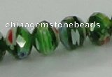 CLG58 15 inches 8*10mm faceted rondelle handmade lampwork beads