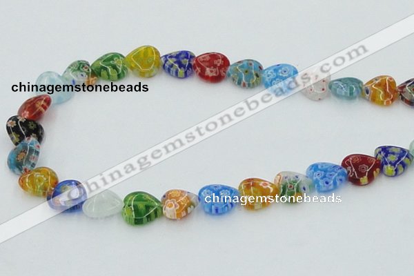 CLG580 16 inches 12*12mm heart lampwork glass beads wholesale