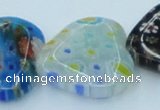 CLG583 16 inches 20*20mm heart lampwork glass beads wholesale