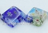 CLG586 16 inches 14*14mm diamond lampwork glass beads wholesale