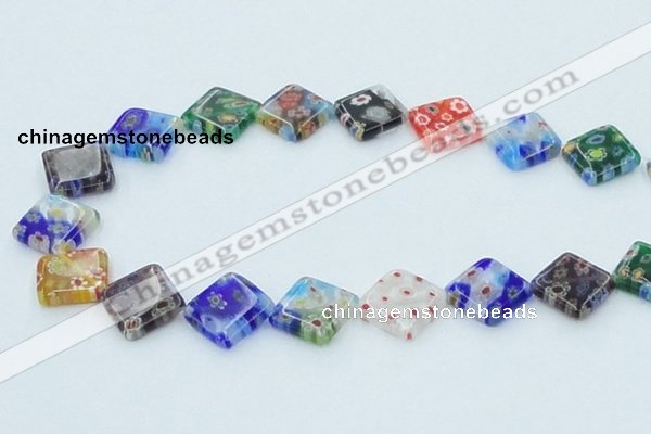 CLG586 16 inches 14*14mm diamond lampwork glass beads wholesale