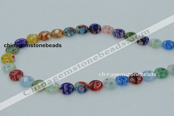 CLG587 16 inches 10mm flat round lampwork glass beads wholesale