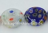 CLG588 16 inches 16mm flat round lampwork glass beads wholesale