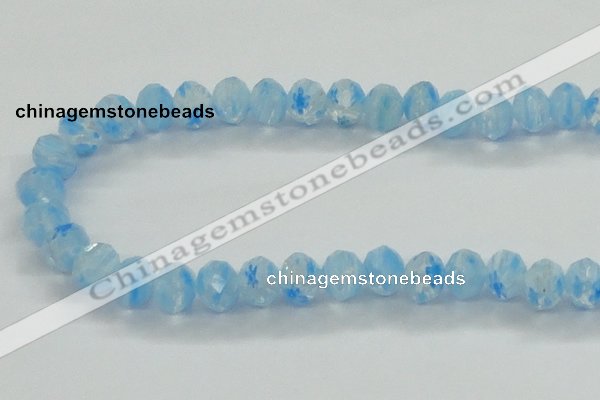 CLG59 15 inches 8*10mm faceted rondelle handmade lampwork beads