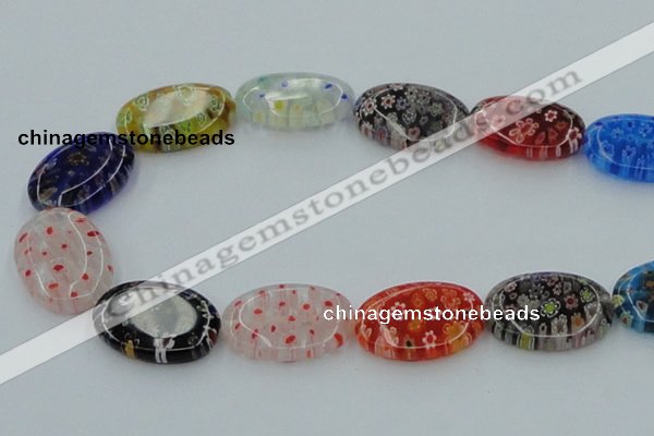 CLG591 16 inches 18*25mm oval lampwork glass beads wholesale