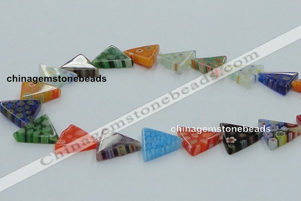 CLG594 16 inches 20*20mm triangle lampwork glass beads wholesale