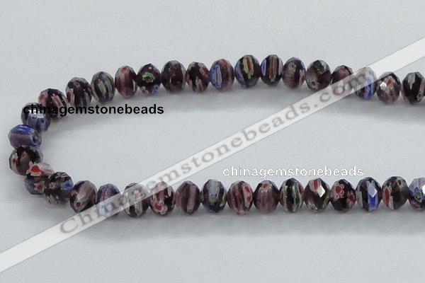 CLG60 15 inches 8*10mm faceted rondelle handmade lampwork beads