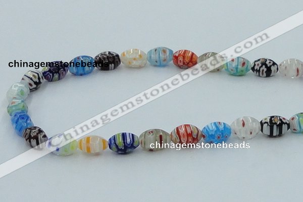 CLG609 5PCS 16 inches 8*12mm rice lampwork glass beads wholesale