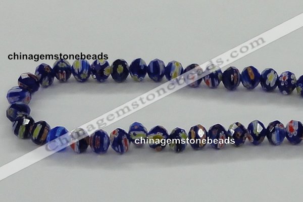 CLG61 15 inches 8*10mm faceted rondelle handmade lampwork beads