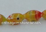 CLG610 5PCS 16 inches 7*12mm rice lampwork glass beads wholesale