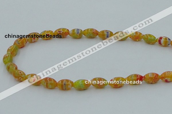 CLG610 5PCS 16 inches 7*12mm rice lampwork glass beads wholesale