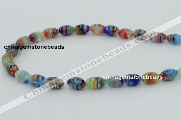 CLG611 5PCS 16 inches 7*12mm rice lampwork glass beads wholesale