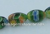 CLG612 5PCS 16 inches 7*12mm rice lampwork glass beads wholesale