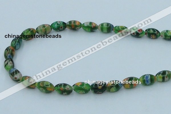 CLG612 5PCS 16 inches 7*12mm rice lampwork glass beads wholesale