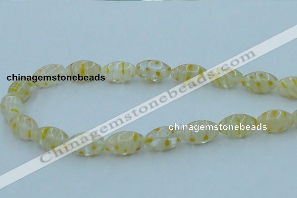 CLG614 3PCS 16 inches 10*16mm rice lampwork glass beads wholesale