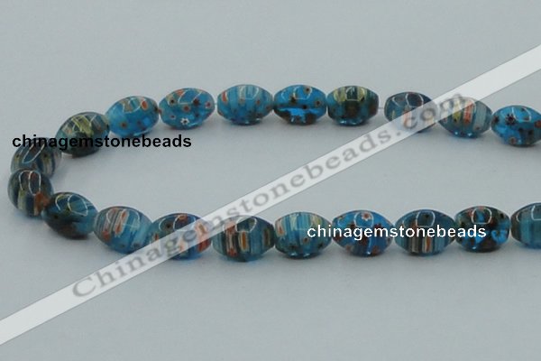 CLG617 3PCS 16 inches 10*16mm rice lampwork glass beads wholesale