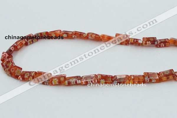 CLG618 5PCS 16 inches 8*10mm rectangle lampwork glass beads wholesale