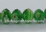 CLG62 15 inches 8*10mm faceted rondelle handmade lampwork beads