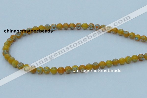 CLG623 10PCS 16 inches 6mm round lampwork glass beads wholesale