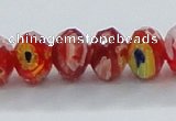 CLG63 15 inches 8*10mm faceted rondelle handmade lampwork beads