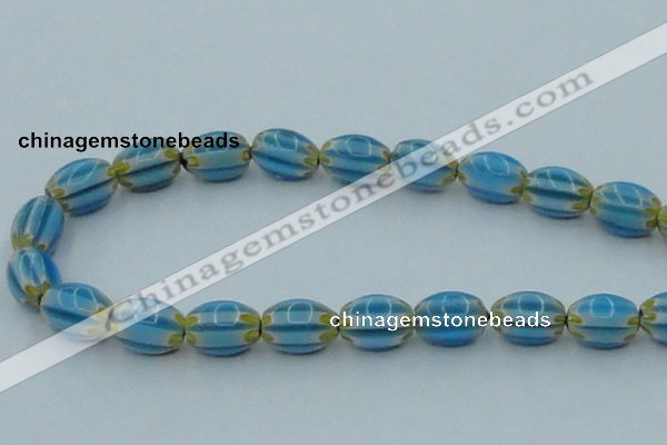 CLG635 5PCS 16 inches 10*14mm oval lampwork glass beads wholesale