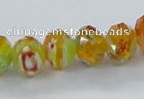 CLG64 15 inches 8*10mm faceted rondelle handmade lampwork beads