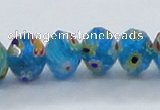 CLG65 15 inches 8*10mm faceted rondelle handmade lampwork beads