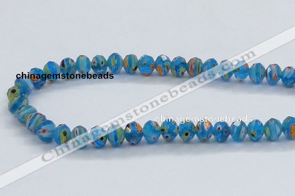 CLG65 15 inches 8*10mm faceted rondelle handmade lampwork beads