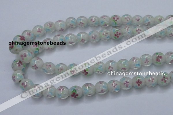 CLG751 15.5 inches 10mm round lampwork glass beads wholesale