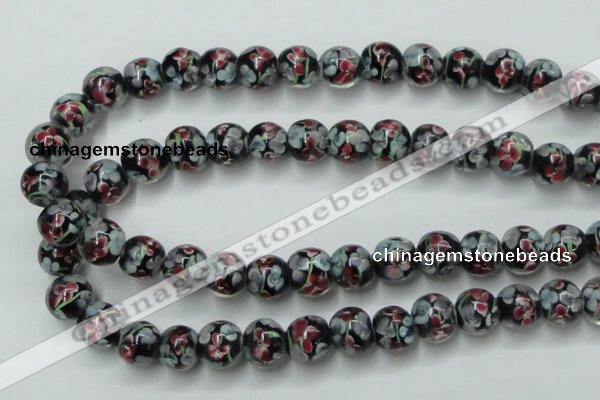 CLG754 15.5 inches 10mm round lampwork glass beads wholesale