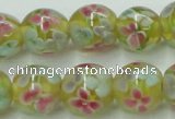 CLG756 15.5 inches 10mm round lampwork glass beads wholesale