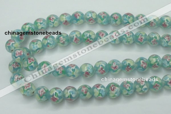 CLG758 15 inches 12mm round lampwork glass beads wholesale