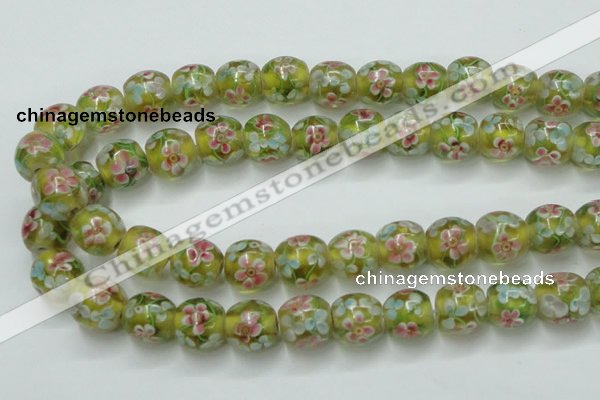 CLG761 15 inches 12mm round lampwork glass beads wholesale