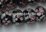 CLG766 14.5 inches 8*12mm rondelle lampwork glass beads wholesale