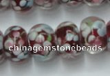 CLG767 14.5 inches 8*12mm rondelle lampwork glass beads wholesale