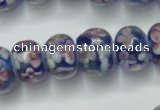 CLG768 14.5 inches 8*12mm rondelle lampwork glass beads wholesale