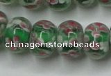 CLG769 14.5 inches 8*12mm rondelle lampwork glass beads wholesale