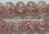 CLG771 14.5 inches 8*12mm rondelle lampwork glass beads wholesale