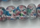 CLG772 14.5 inches 8*12mm rondelle lampwork glass beads wholesale