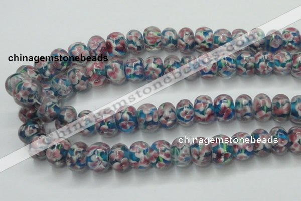 CLG772 14.5 inches 8*12mm rondelle lampwork glass beads wholesale